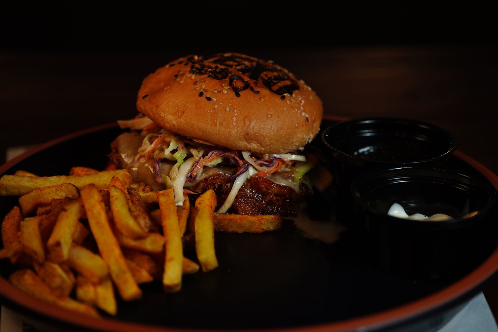 Smoked pulled pork sandwich